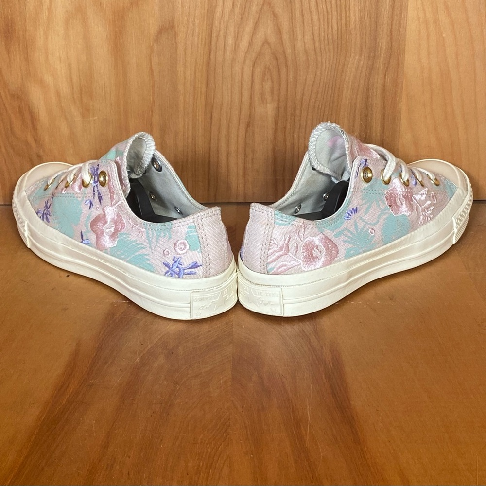 Womens 5.5 Converse Chuck 70 Palm Print Low Sneakers Barely Rose SEF0769 - Picture 4 of 8